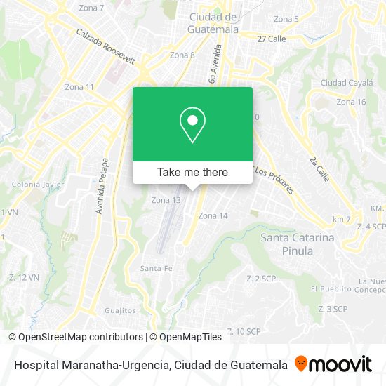 Mapa de Hospital Maranatha-Urgencia