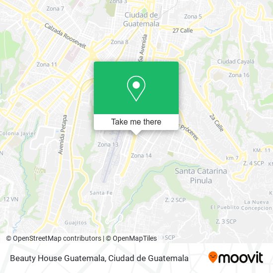 Mapa de Beauty House Guatemala