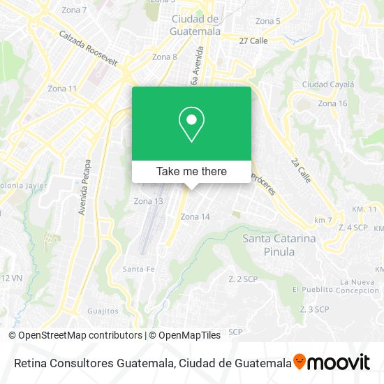 Mapa de Retina Consultores Guatemala