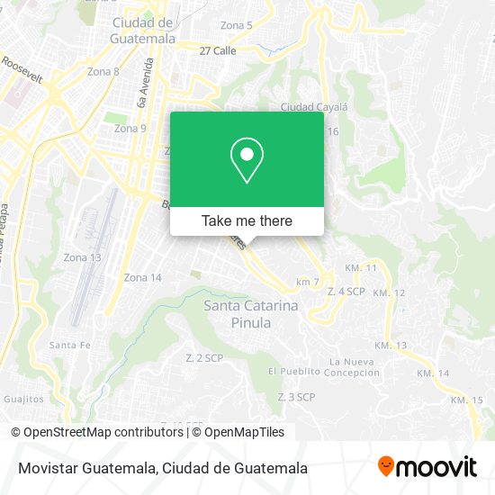 Movistar Guatemala map