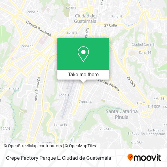 Crepe Factory Parque L map