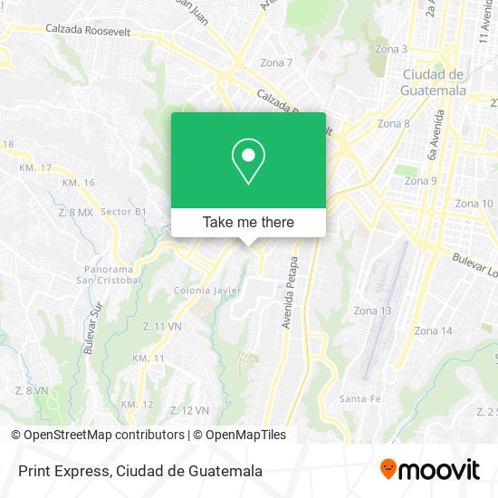 Mapa de Print Express