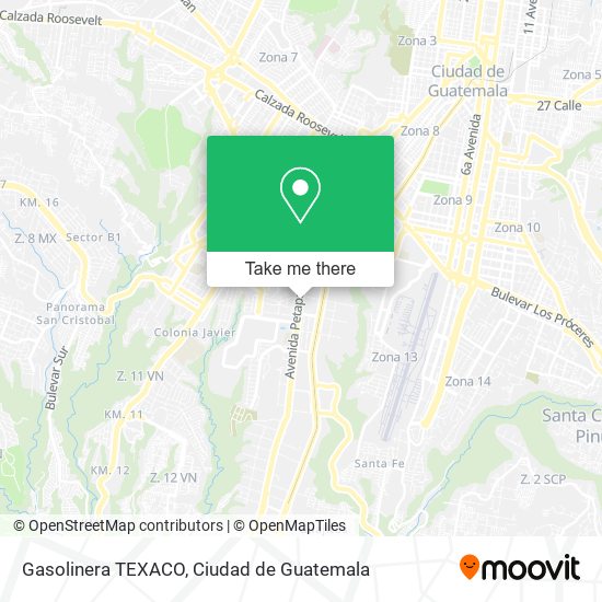 Gasolinera TEXACO map