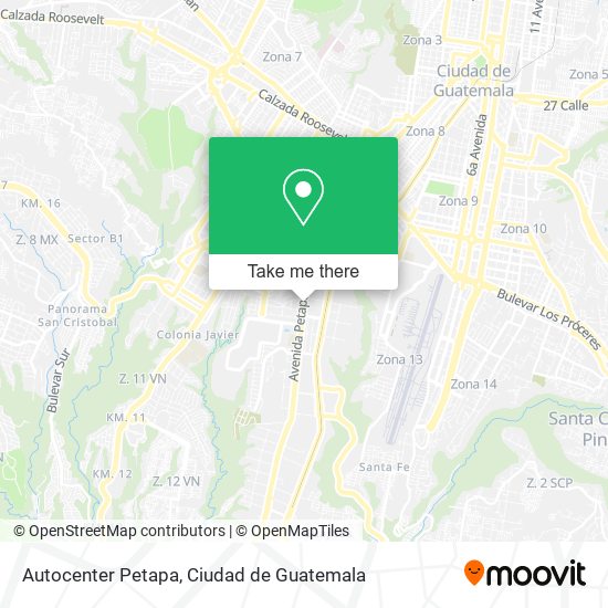 Autocenter Petapa map