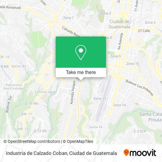 Industria de Calzado Coban map