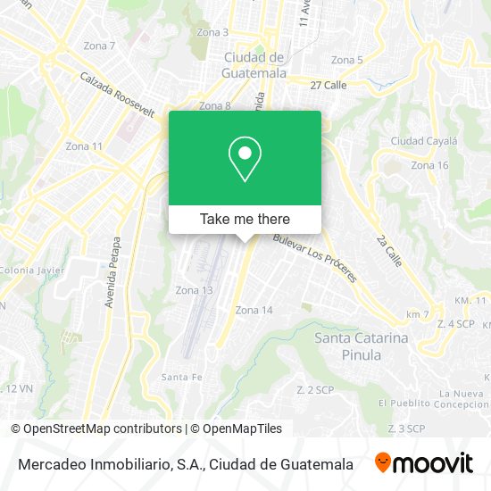 Mercadeo Inmobiliario, S.A. map