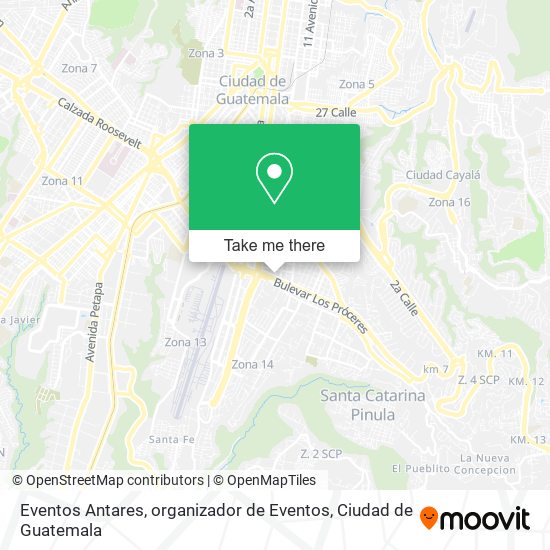 Mapa de Eventos Antares, organizador de Eventos