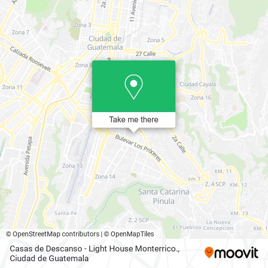 Mapa de Casas de Descanso - Light House Monterrico.