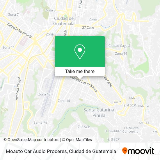 Mapa de Moauto Car Audio Proceres