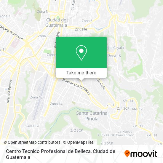 Centro Tecnico Profesional de Belleza map