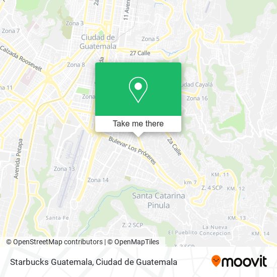 Starbucks Guatemala map