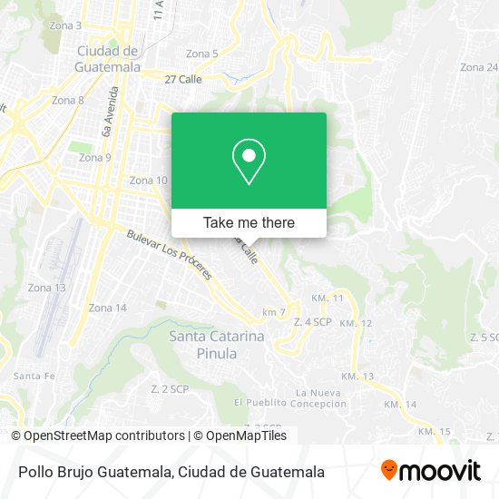 Mapa de Pollo Brujo Guatemala