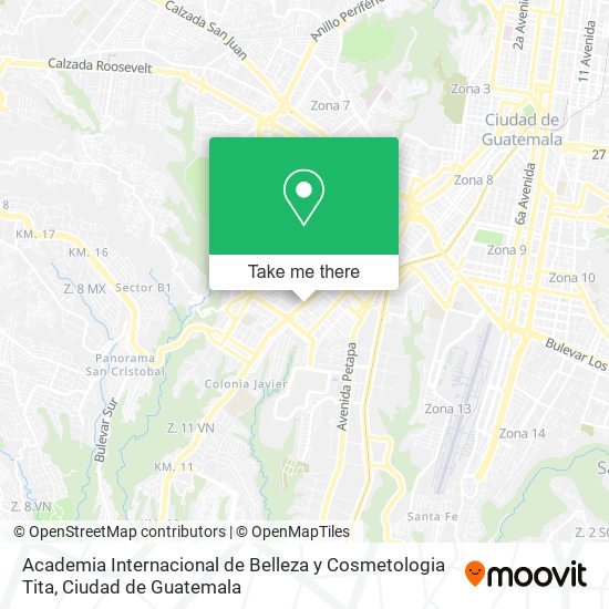 Academia Internacional de Belleza y Cosmetologia Tita map