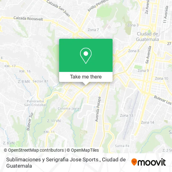 Sublimaciones y Serigrafia Jose Sports. map