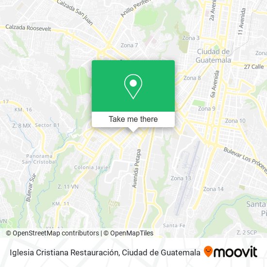 Mapa de Iglesia Cristiana Restauración