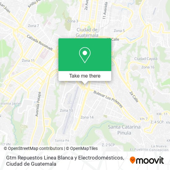 Gtm Repuestos Linea Blanca y Electrodomésticos map