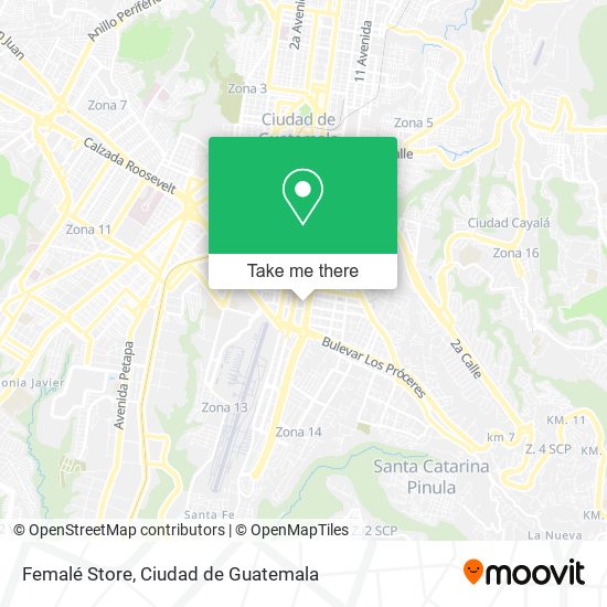 Mapa de Femalé Store