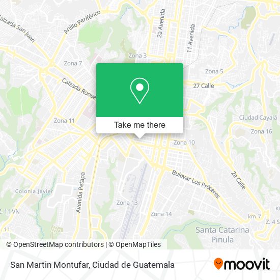 Mapa de San Martin Montufar