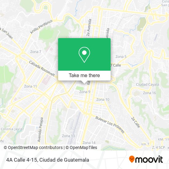 4A Calle 4-15 map