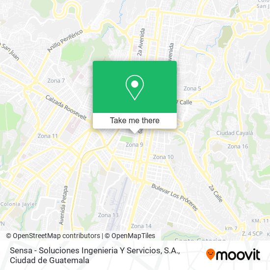 Sensa - Soluciones Ingenieria Y Servicios, S.A. map