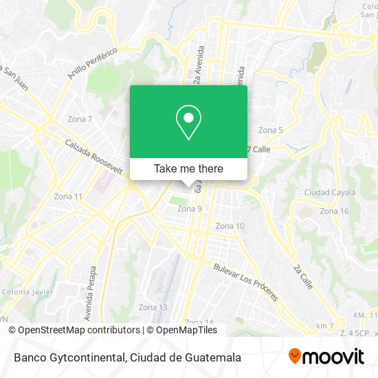 Banco Gytcontinental map