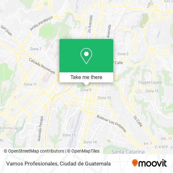 Vamos Profesionales map