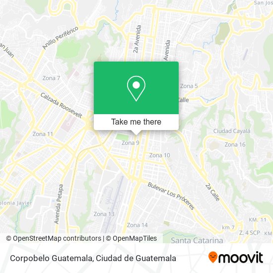 Corpobelo Guatemala map