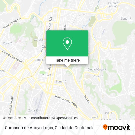 Comando de Apoyo Logis map