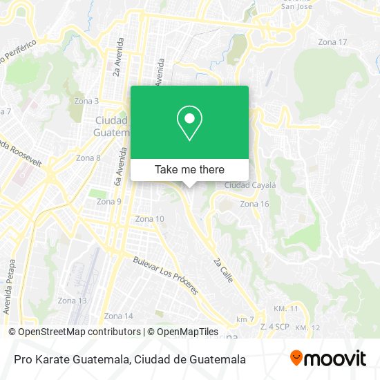 Pro Karate Guatemala map