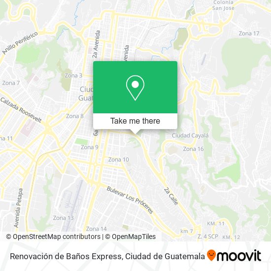 Mapa de Renovación de Baños Express