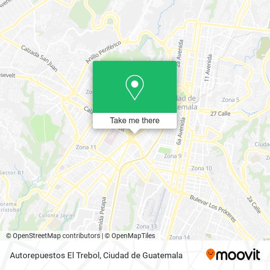 Autorepuestos El Trebol map