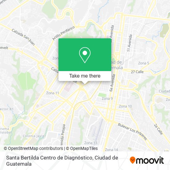 Mapa de Santa Bertilda Centro de Diagnóstico