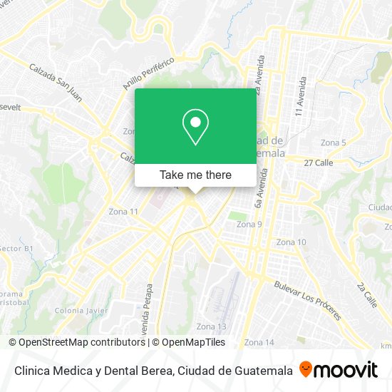 Mapa de Clinica Medica y Dental Berea