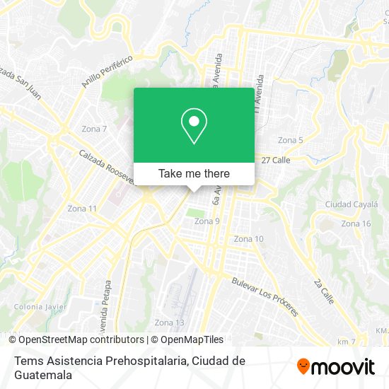 Tems Asistencia Prehospitalaria map