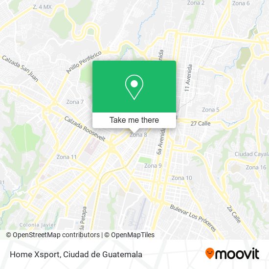 Mapa de Home Xsport