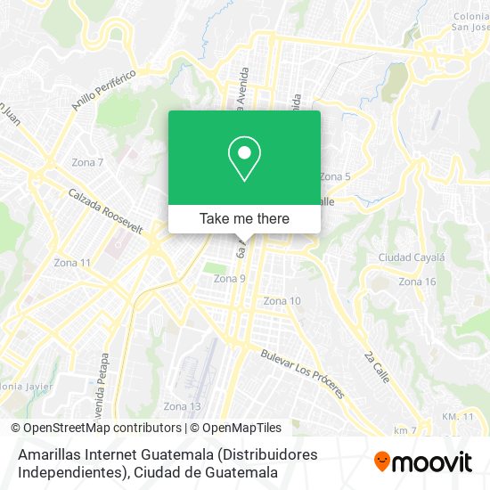 Amarillas Internet Guatemala (Distribuidores Independientes) map