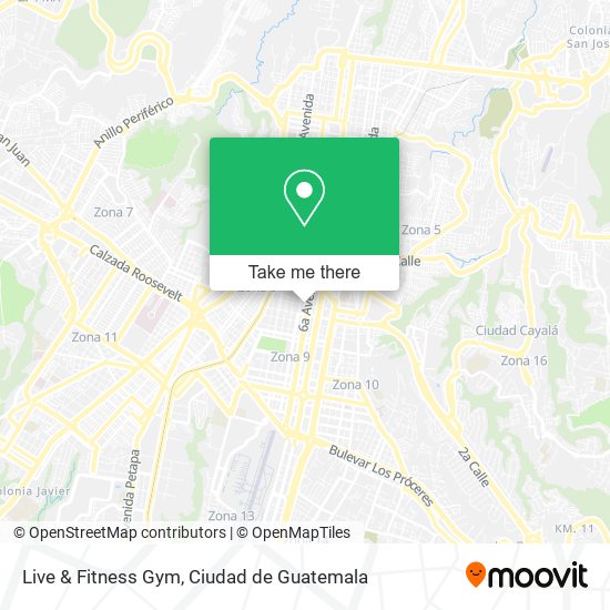 Mapa de Live & Fitness Gym