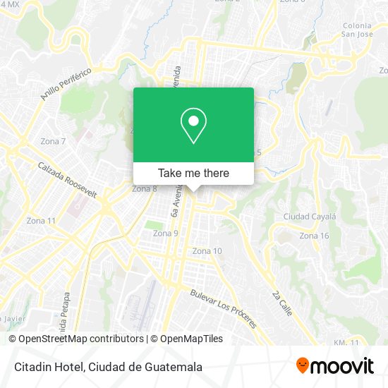 Mapa de Citadin Hotel