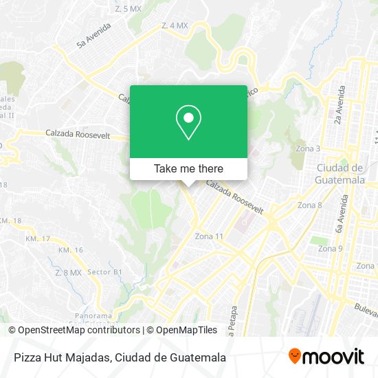 Pizza Hut Majadas map