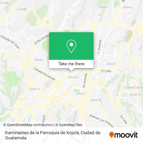 Kaminantes de la Parroquia de Xojolá map