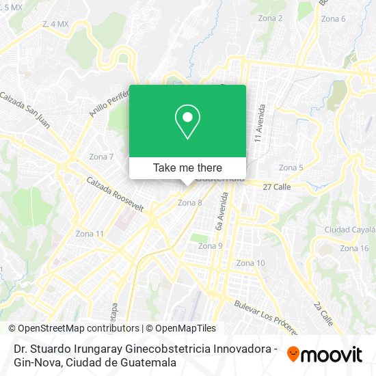 Mapa de Dr. Stuardo Irungaray Ginecobstetricia Innovadora -Gin-Nova