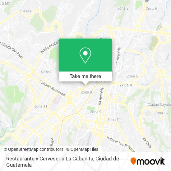 Mapa de Restaurante y Cerveseria La Cabañita