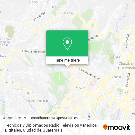 Mapa de Técnicos y Diplomados Radio Televisión y Medios Digitales