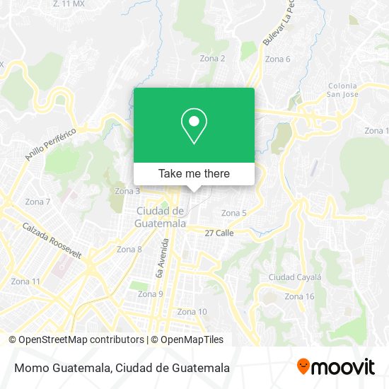 Mapa de Momo Guatemala