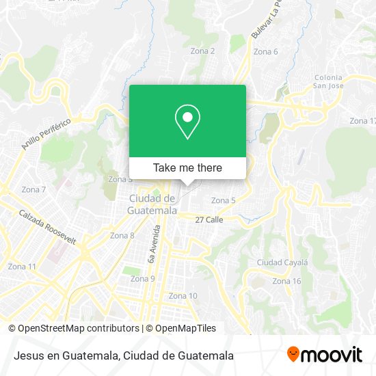 Mapa de Jesus en Guatemala