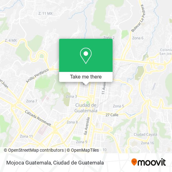 Mojoca Guatemala map