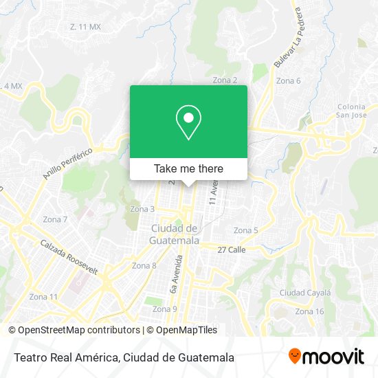 Teatro Real América map