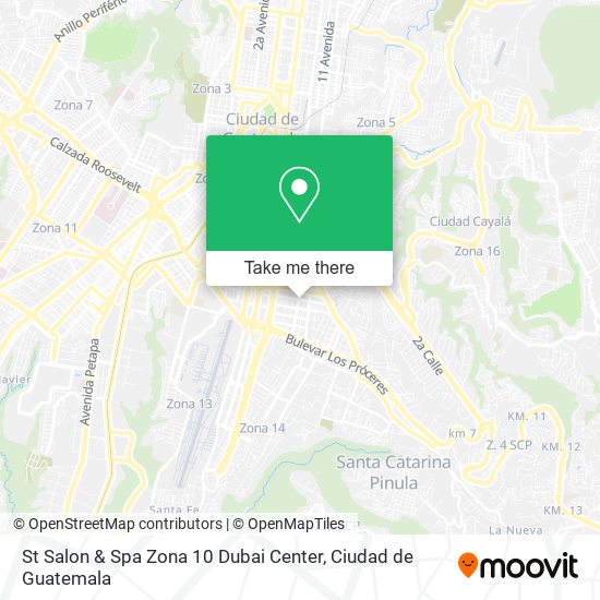 Mapa de St Salon & Spa Zona 10 Dubai Center