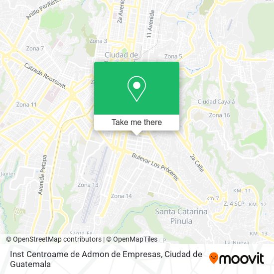 Inst Centroame de Admon de Empresas map