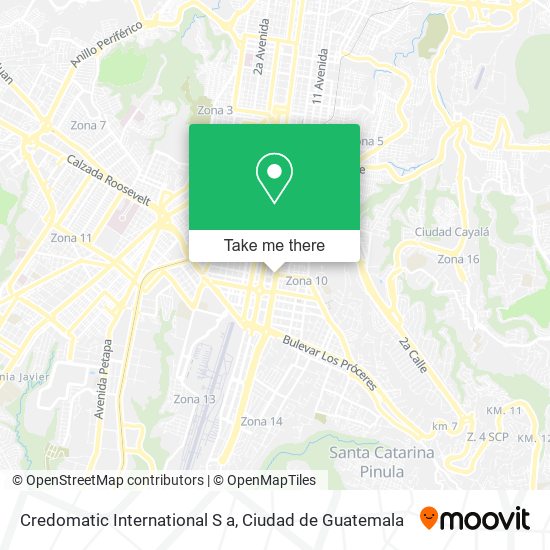 Credomatic International S a map